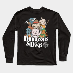 Dungeons and Dogs Funny Fantasy Merch Gaming Design Long Sleeve T-Shirt